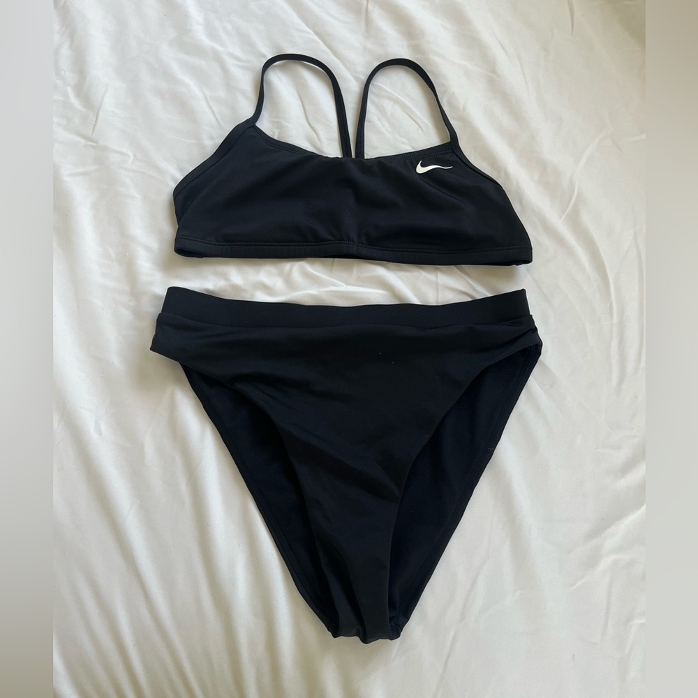 Nike racerback bikini top and high waist bottom / size small